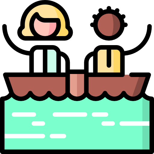 Couple Puppet Characters Lineal Color icon