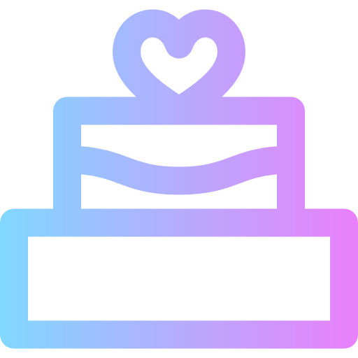 Wedding cake Super Basic Rounded Gradient icon