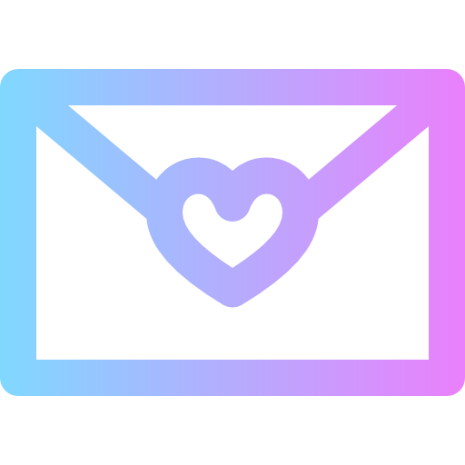 carta de amor Super Basic Rounded Gradient icono