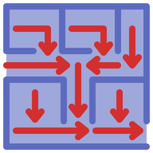 plan de evacuación Generic Flat icono