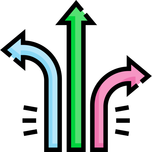 Directions Detailed Straight Lineal color icon