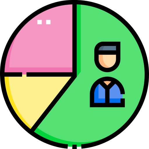 gráfico de pizza Detailed Straight Lineal color Ícone
