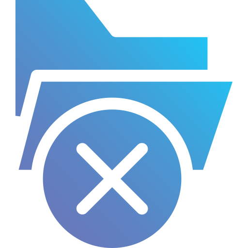 Delete folder Generic Flat Gradient icon