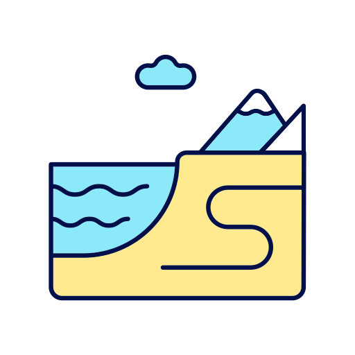 海岸 Generic Thin Outline Color icon