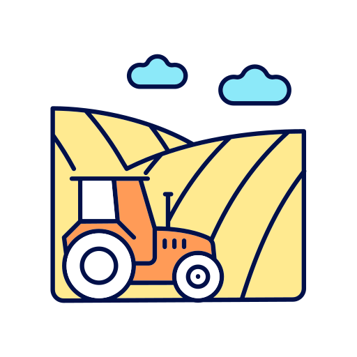 Farmland Generic Thin Outline Color icon