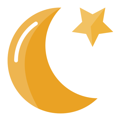 księżyc i gwiazdy Mangsaabguru Flat ikona