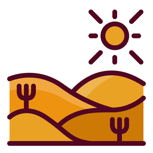 사막 Mangsaabguru Lineal Color icon