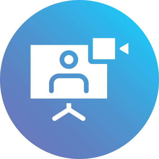 video conferenza Generic Flat Gradient icona