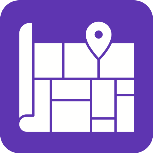 kaart locatie Generic Square icoon