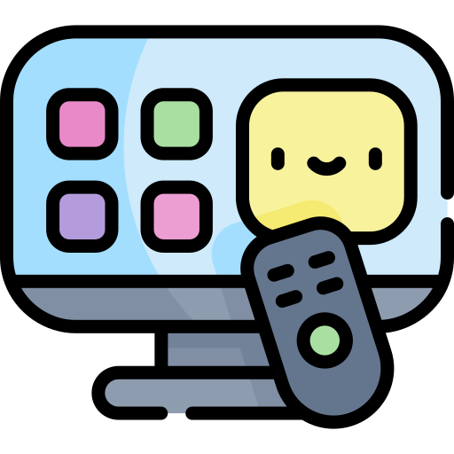 fernseher Kawaii Lineal color icon