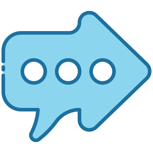 Speech bubble Generic Blue icon