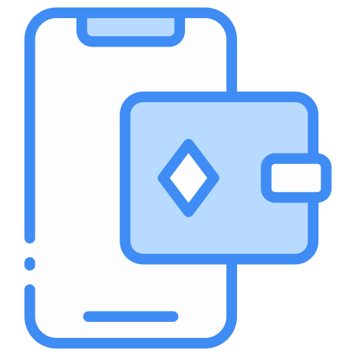 digitale portemonnee Generic Blue icoon