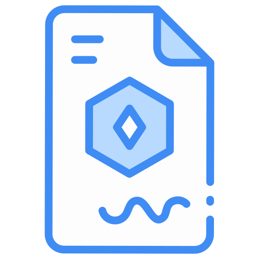 Smart contracts Generic Blue icon