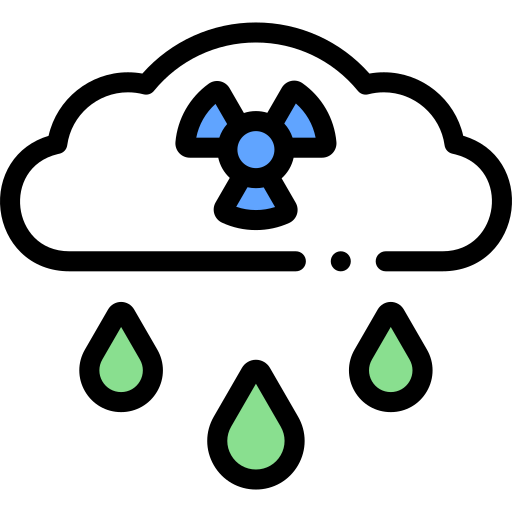 酸性雨 Detailed Rounded Lineal color icon