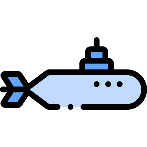 잠수함 Detailed Rounded Lineal color icon