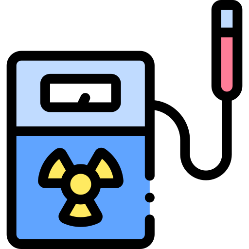 Radiation detector Detailed Rounded Lineal color icon