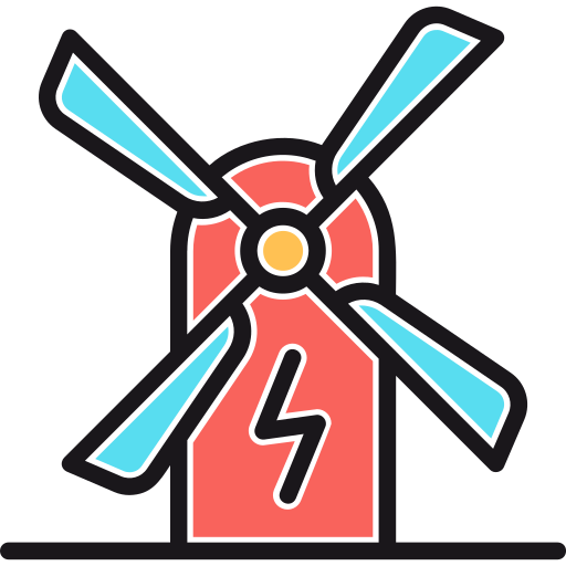 풍력 에너지 Generic Color Omission icon