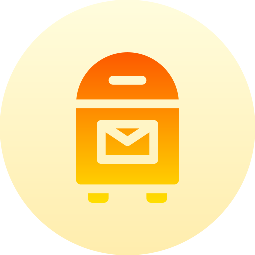 skrzynka pocztowa Basic Gradient Circular ikona