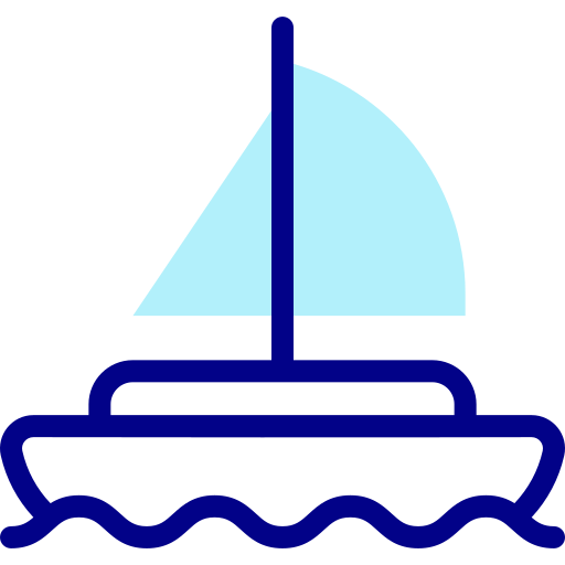 yacht Detailed Mixed Lineal color icon
