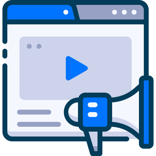 Video marketing Generic Blue icon