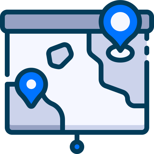 ubicación del mapa Generic Blue icono