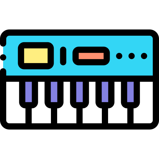 Synthesizer Detailed Rounded Lineal color icon