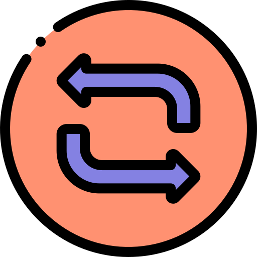Repeat Detailed Rounded Lineal color icon