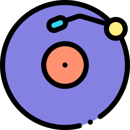 Vinyl player Detailed Rounded Lineal color icon