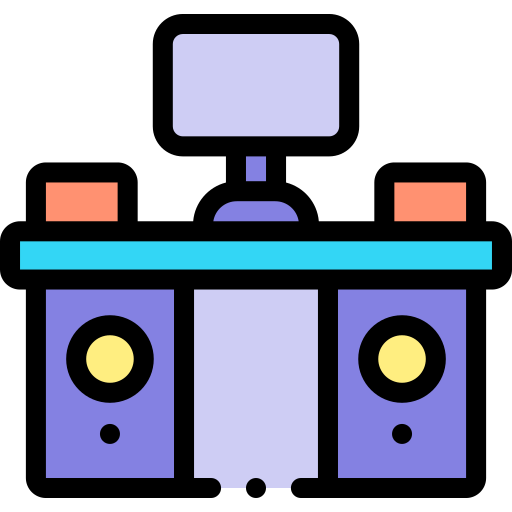 dj ausrüstung Detailed Rounded Lineal color icon