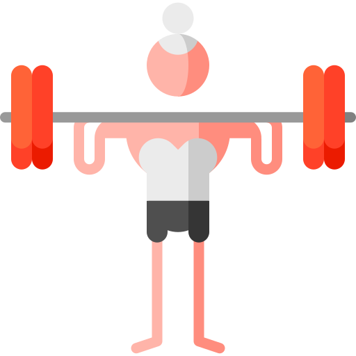 Weightlifting Puppet Characters Flat icon