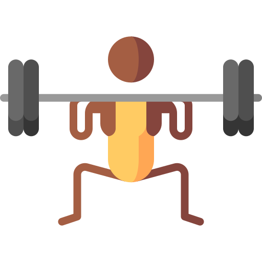 Weightlifting Puppet Characters Flat icon