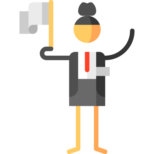 Referee Puppet Characters Flat icon