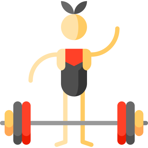 Barbell Puppet Characters Flat icon