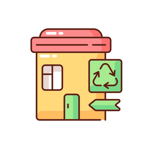 Recycling center Generic Thin Outline Color icon
