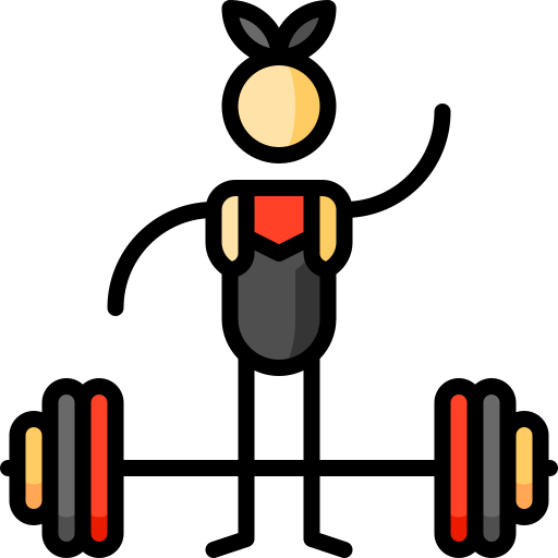 Barbell Puppet Characters Lineal Color icon