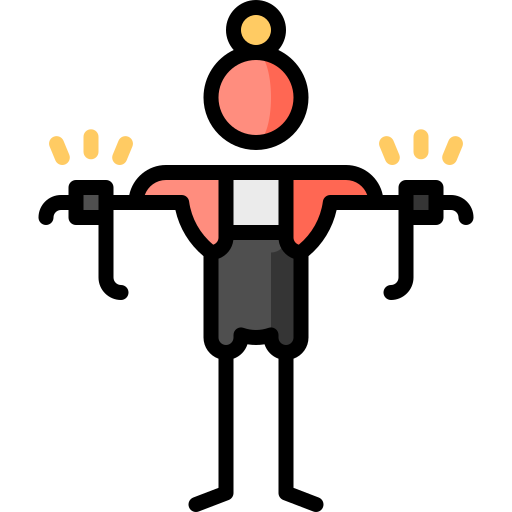 gewichtheben Puppet Characters Lineal Color icon