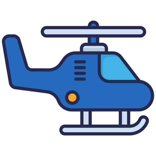 helicóptero Generic Outline Color Ícone