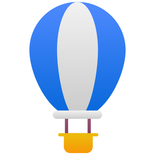 globo aerostático Generic Flat Gradient icono