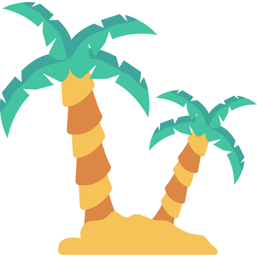 Árbol de coco Dinosoft Flat icono