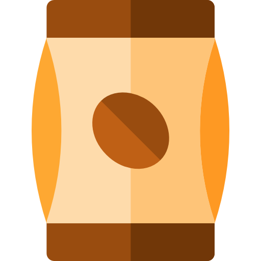 koffie zak Basic Rounded Flat icoon
