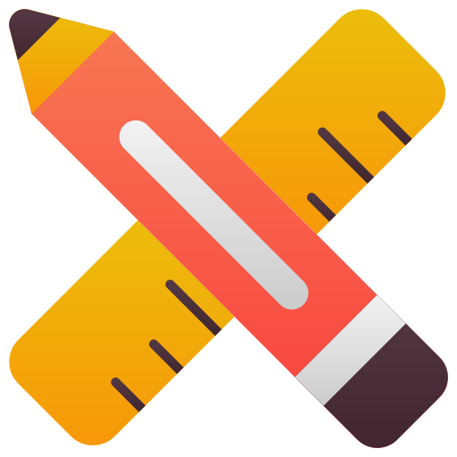 Pencil and ruler Generic Flat Gradient icon