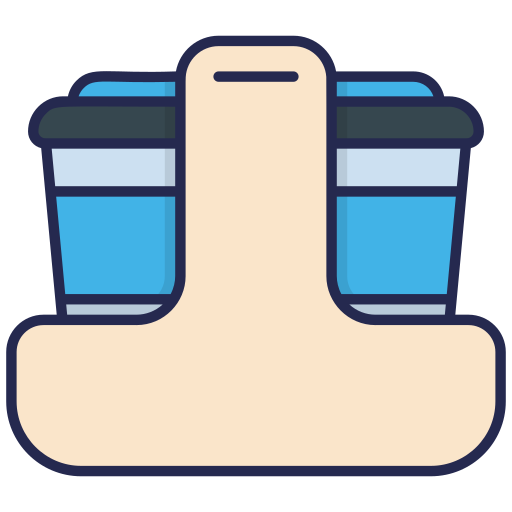 Cup carrier Generic Outline Color icon