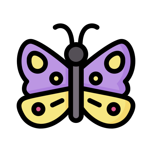 mariposa Generic Outline Color icono