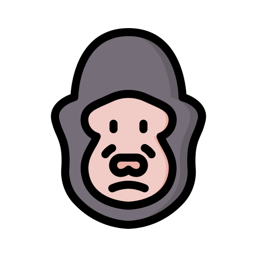 Gorilla Generic Outline Color icon