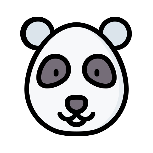panda Generic Outline Color icoon