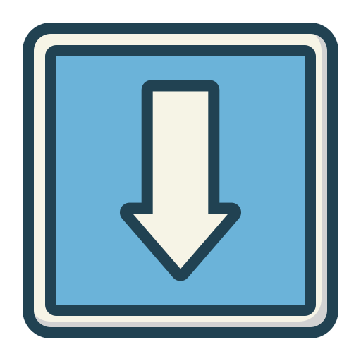 Down arrow Generic Outline Color icon