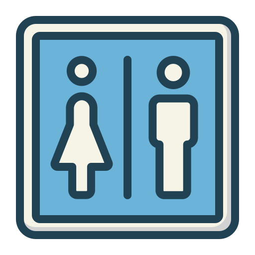 toilettes Generic Outline Color Icône