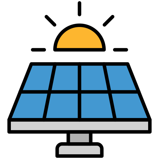 ogniwo słoneczne Generic Outline Color ikona
