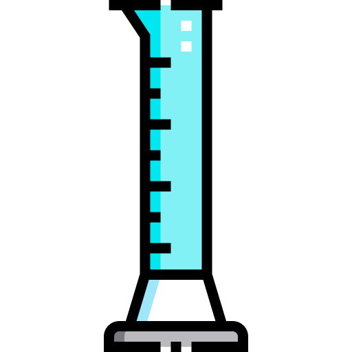 cylinder z podziałką Detailed Straight Lineal color ikona