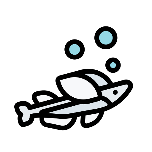 latająca ryba Generic Outline Color ikona
